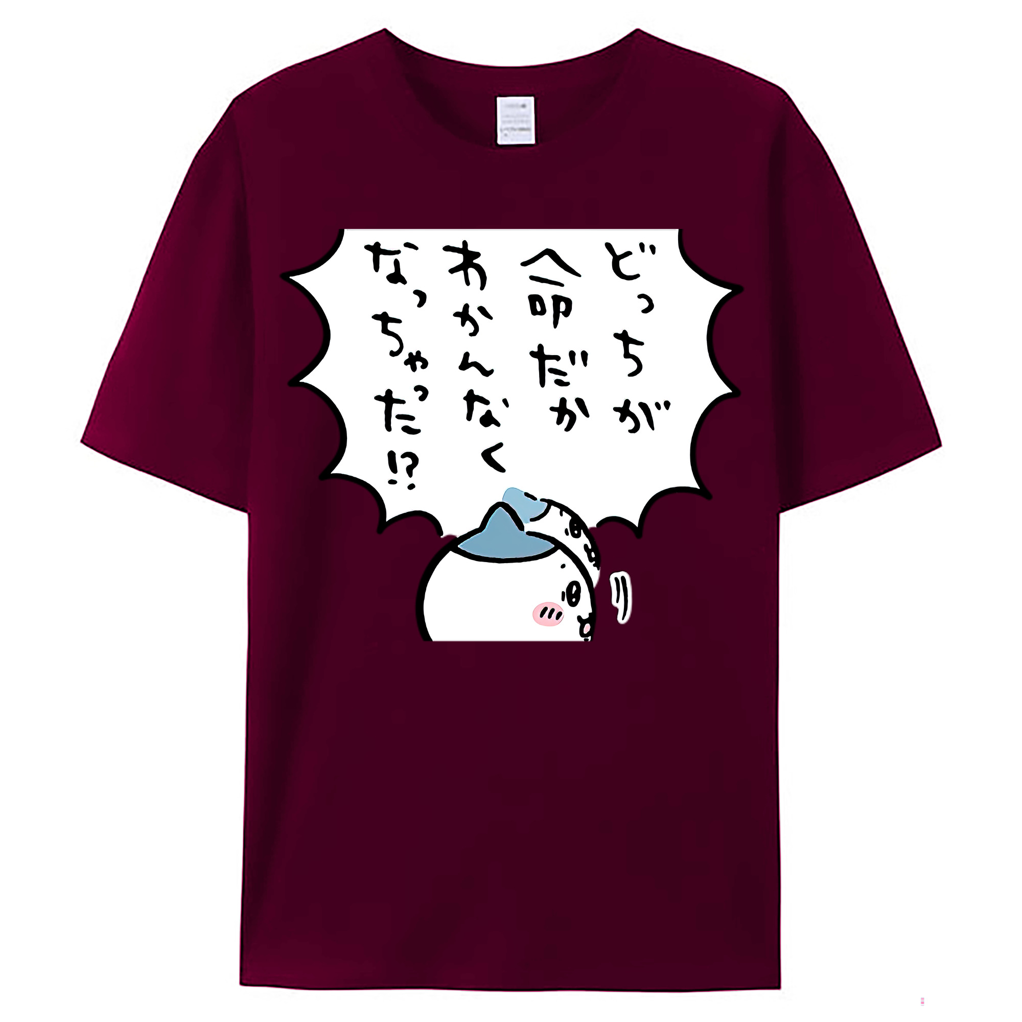 （画像用） ちいかわ ハチワレ Chii-kawa hachiware レディースカジュアルプリントTシャツ（綿100％）